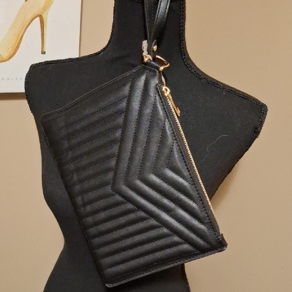 Handbags - 5/$25- NWOT New Day Black Quilted Clutch Bag